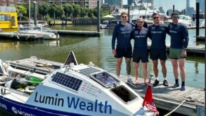 Man who left corporate job joins 3 veterans rowing across North Atlantic in world record pursuit