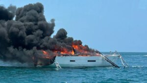 Boat catches fire near Cape Canaveral, passengers saved