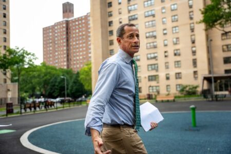Zip it! Anthony Weiner lashes out at New Yorker who bashes him on campaign trail: ‘Trump motherf—er go home!’