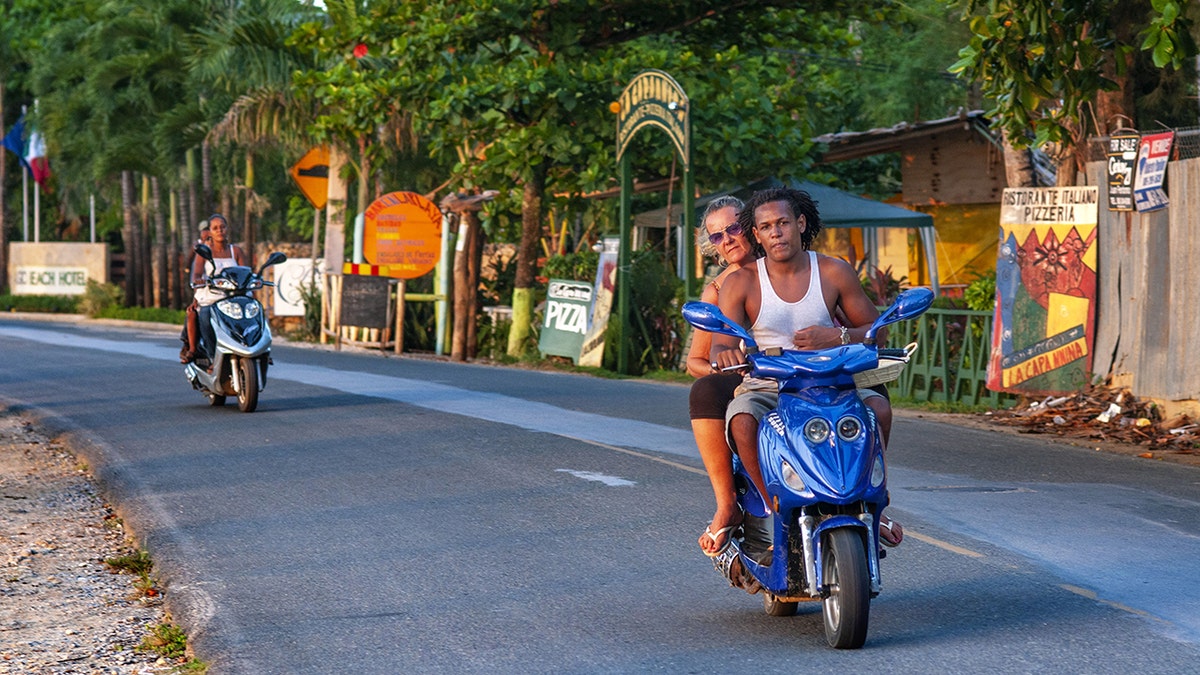 People riding motorcycles in the Dominican Republic