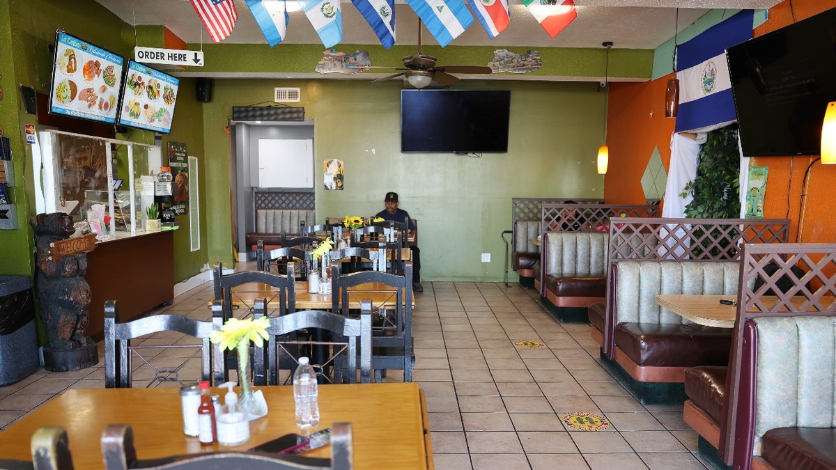 The inside of La Ceiba Restaurant in Long Beach, California