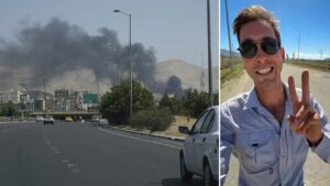 American cyclist’s global adventure derailed when ‘bombs started falling’ in Iran