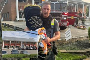 Jewish firefighter runs into burning Long Island Chabad, pulls Torah out as crowd prays outside: ‘A miracle’