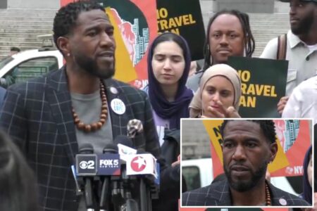 NYC Public Advocate Jumaane Williams claims Trump is exciting ‘white supremacy’ across nation, slams Adams at protest