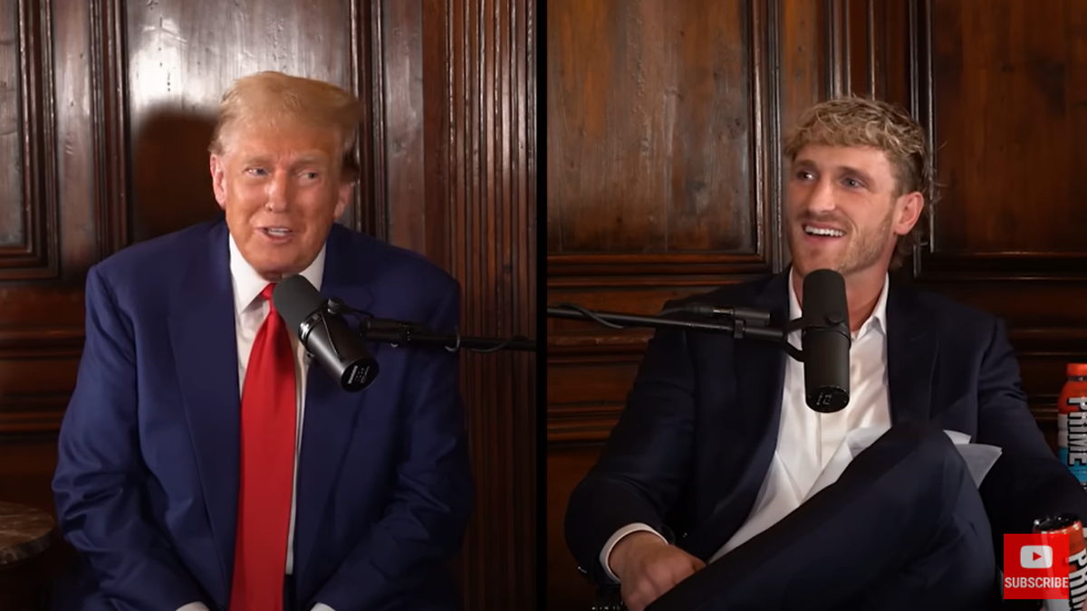 Donald Trump speaks with podcast host Logan Paul