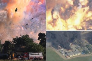 7 missing after explosion at California fireworks warehouse sets off massive blaze