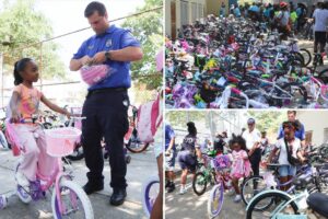 NYC Corrections, cops help give away hundreds of bikes to needy kids: ‘It keeps the positivity going’
