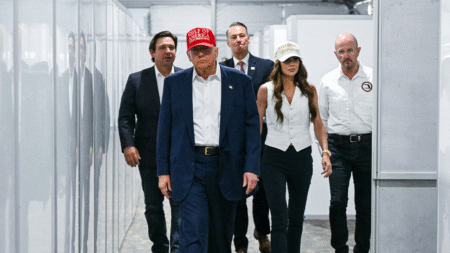 Trump taunts Newsom to visit ‘Alligator Alcatraz’ and ‘learn something’ about immigration