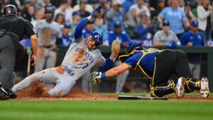 Royals’ Bobby Witt Jr pulls off epic slide to avoid tag at home plate