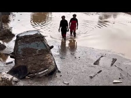 Two people feared missing as torrential rain batters Spain’s Catalonia