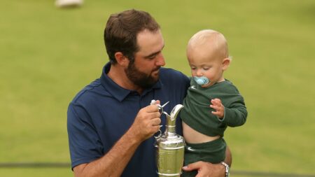 Scottie Scheffler’s son, Bennett, steals spotlight with adorable celebration after Open Championship win