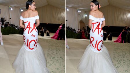 AOC broke house rules to attend ritzy Met Gala in ‘tax the rich’ dress, ordered to pay up