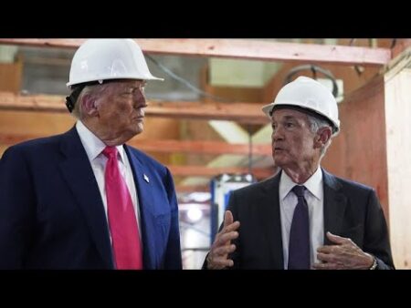 Watch Fed Chair Jerome Powell react to US President Donald Trump