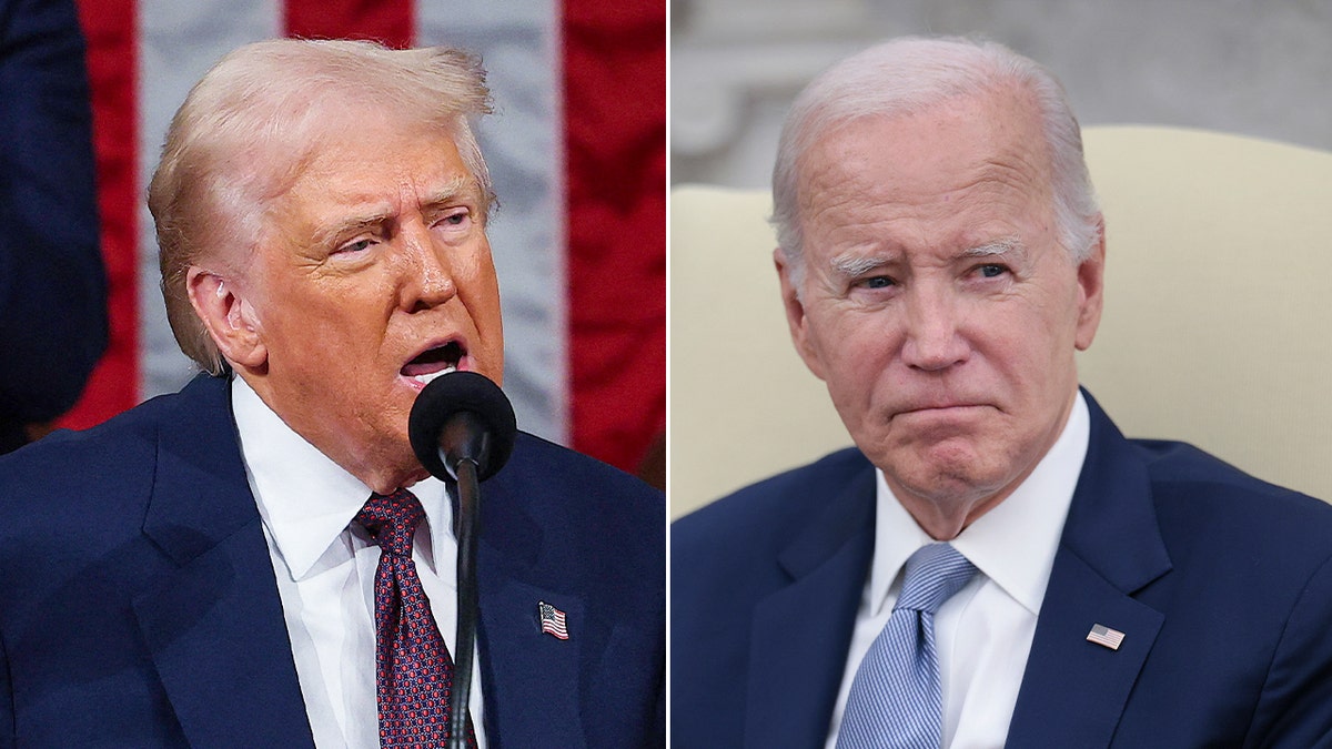 Trump and Biden closeup shots