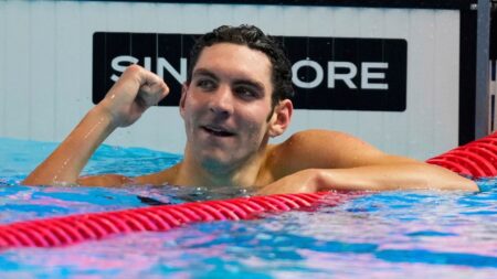 Jack Alexy sets American record in 100-meter freestyle at World Aquatics Championships