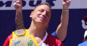 Joey Chestnut Wins 2025 Nathan’s Famous Hot Dog Eating Contest After Missing Last Year’s Competition