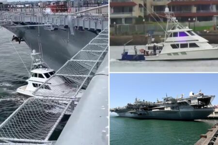 Boat captain arrested after hit-and-run crash into USS Midway museum ship, causing 0K in damage: police