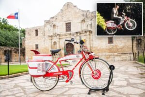 Pee-wee Herman’s iconic red bicycle to be permanently displayed at the Alamo