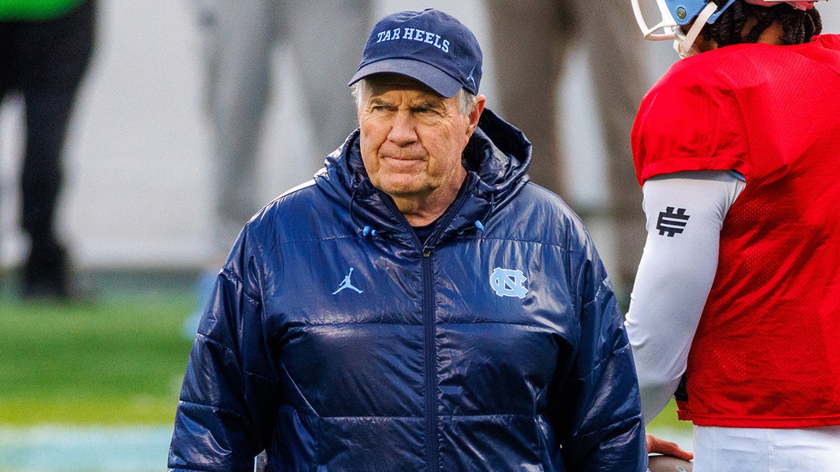 Bill Belichick at UNC practice