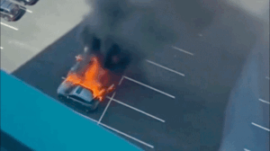 Massive car explosion caught on camera rocks parking lot in major DC suburb