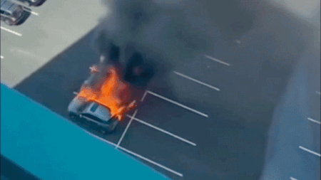 Massive car explosion caught on camera rocks parking lot in major DC suburb