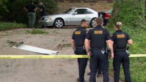 Delta plane wing flap lands in homeowner’s driveway