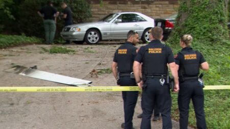 Delta plane wing flap lands in homeowner’s driveway