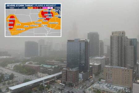 Chicago, Denver under threat of severe storms packing large hail, damaging wind