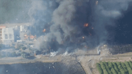 Seven missing after powerful explosion at California fireworks facility as evacuation orders remain in place