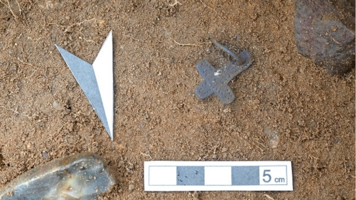 Cross in soil
