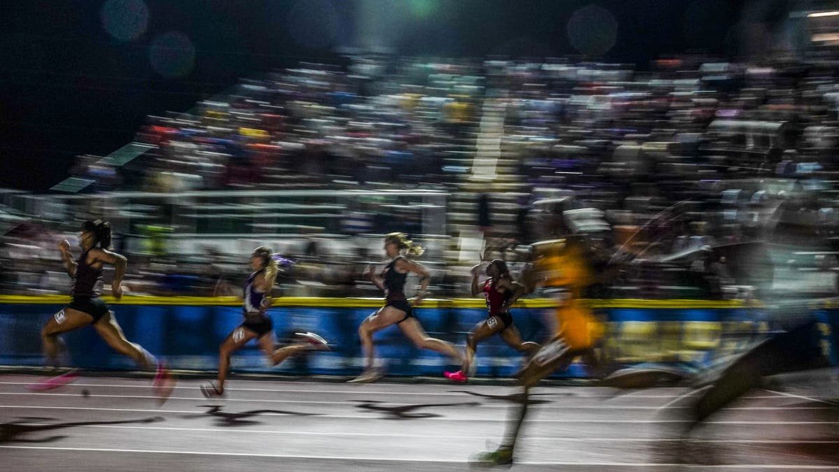 Sadie Schreiner finishes 3rd in the finals of the 200m race at the 2024 NCAA DIII outdoor track and field championships at Doug Shaw Memorial Stadium on May 25, 2024, in Myrtle Beach, SC. 