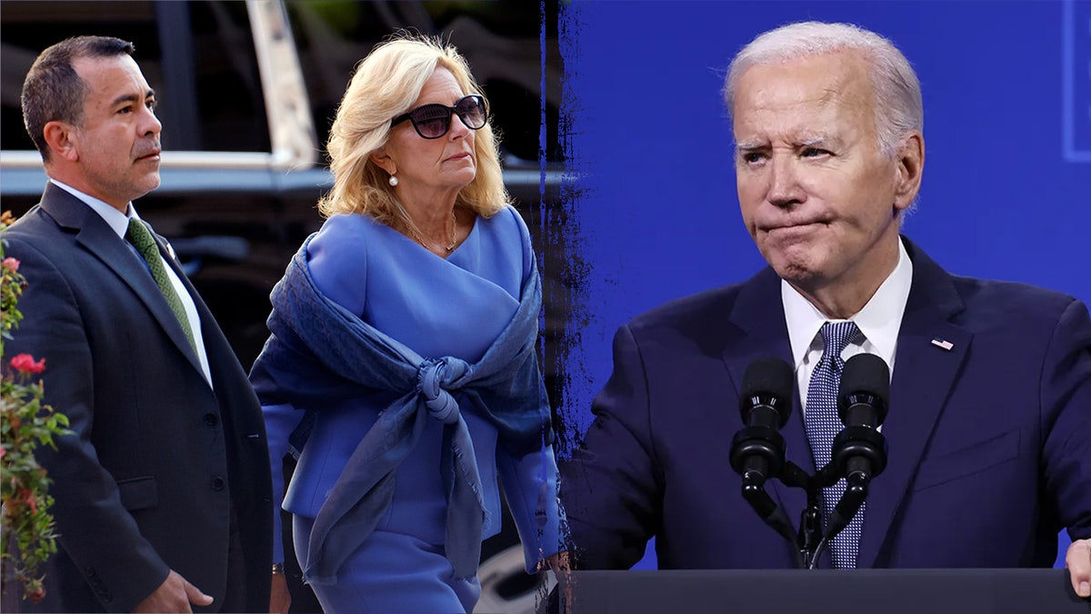 Anthony Bernal with Jill Biden, left; Joe Biden, right