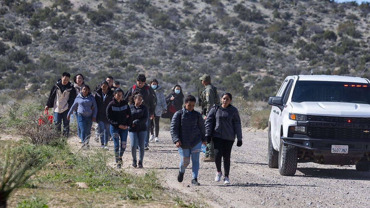 Migrants near San Diego