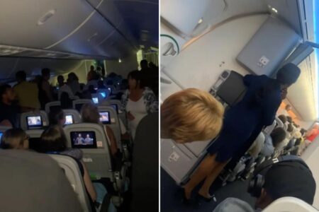 Deranged plane passenger tries to open cabin doors during 8-hour flight