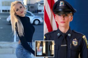 Cop was shot by fellow officer after fiancé said he feared she would kill their baby son