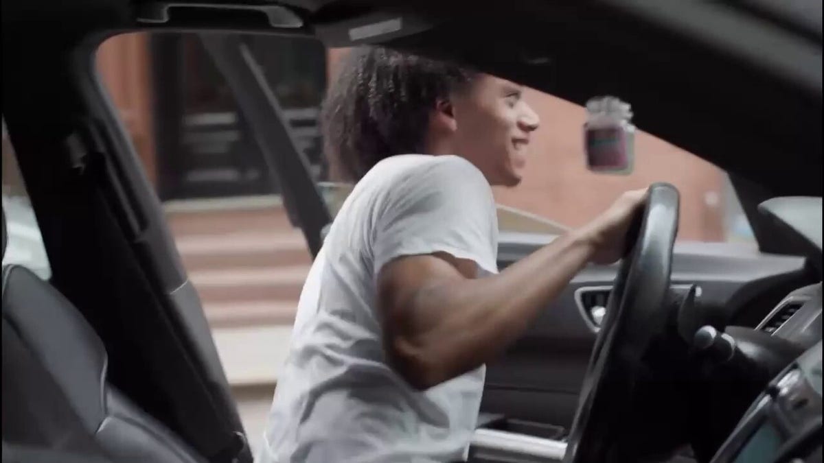 Andrew Cuomo ad showing him jumping a vehicle