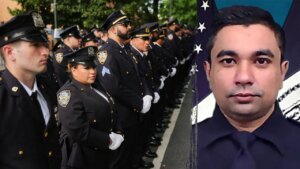 NYPD officers line streets to honor colleague killed in Park Ave shooting