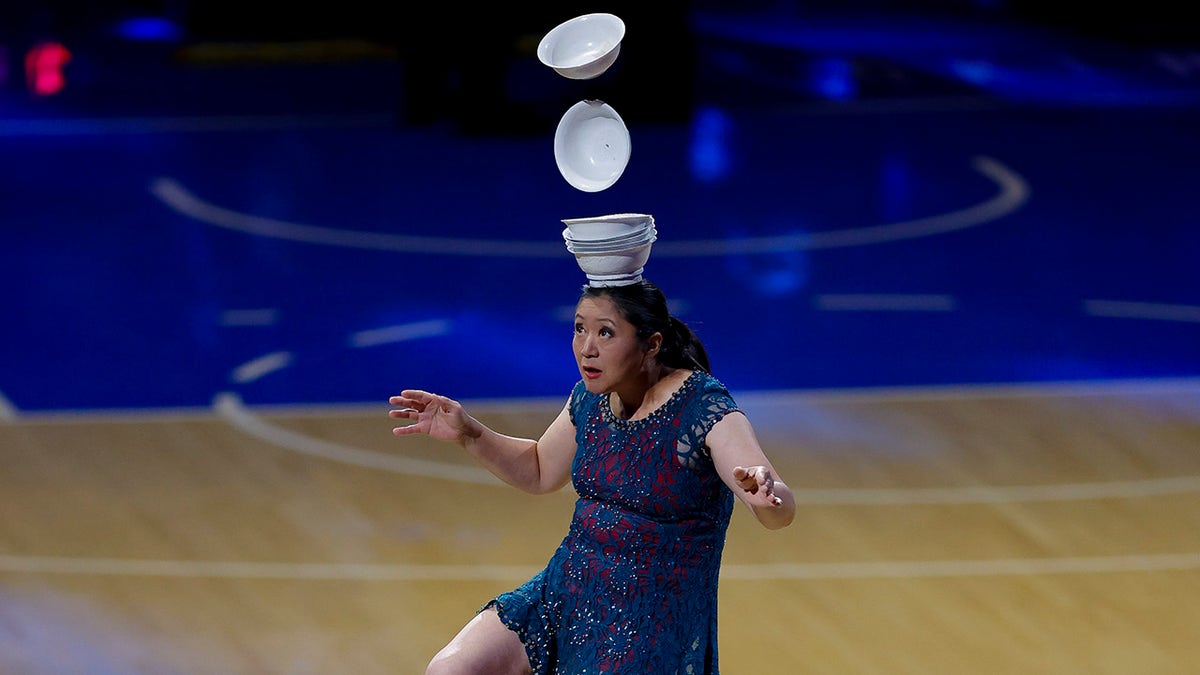 Red Panda performs hafltime show