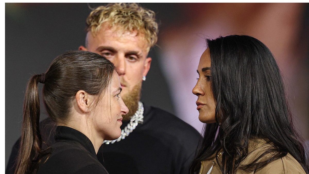Katie Taylor and Amanda Serrano facing off