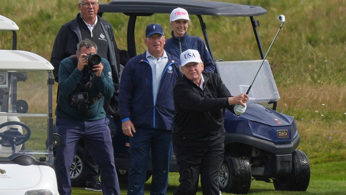 Trump golf swing