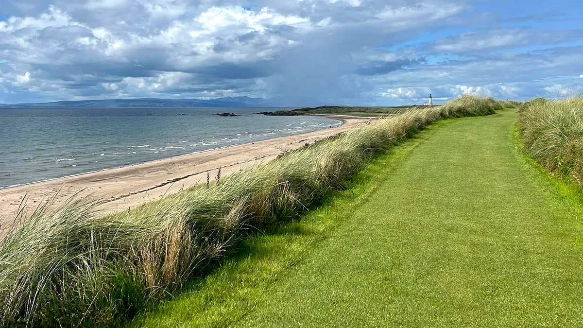 Image of the shoreline at President Trump's Turnberry Golf Course in Scotland