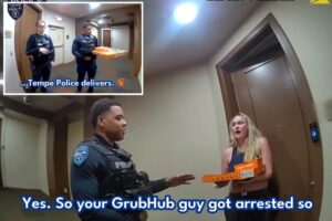 Arizona police officers deliver pizza to shocked customer after arresting Grubhub driver: ‘Should still be warm’