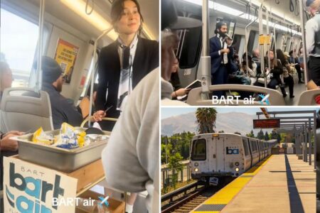 Pranksters’ video doling out snacks on CA train that prohibits them goes viral