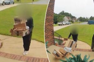‘Worst’ Amazon driver angers shoppers — after shockingly careless home delivery is caught on camera