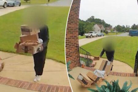 ‘Worst’ Amazon driver angers shoppers — after shockingly careless home delivery is caught on camera