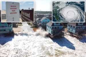 Hurricane Erin unleashes monster waves, shutting down beaches from Florida to New York