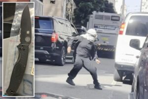 Exclusive | San Francisco mob assaults ICE agents, one keffiyeh-clad perp charged for threatening to ‘stab’ officer, hurt family