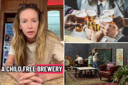 Brewery patrons debate whether children should be allowed inside drinking establishments