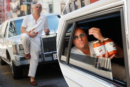 NYC’s ‘Sauce Boss’ carries on 100-year-old family legacy by selling jars of red sauce from a ‘90s stretch limo