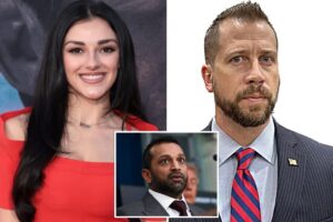 Kash Patel’s girlfriend sues podcaster for claiming she’s Israeli spy who lured FBI chief in ‘honeypot’ operation